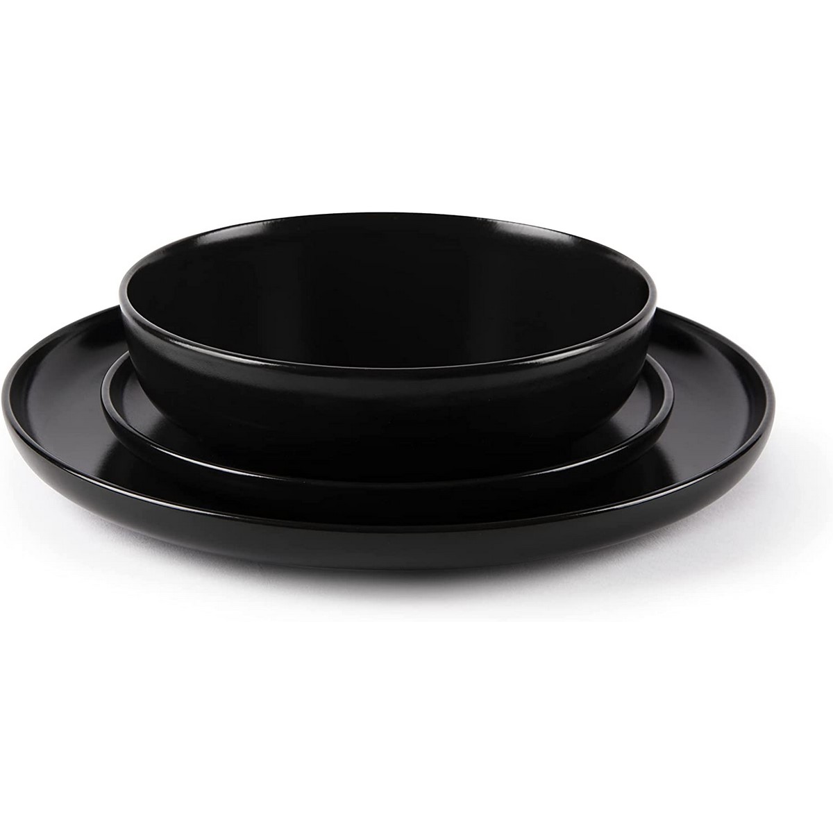 Acquista online Excelsa Set 18 Nordic black dinner plates with round effect Excelsa